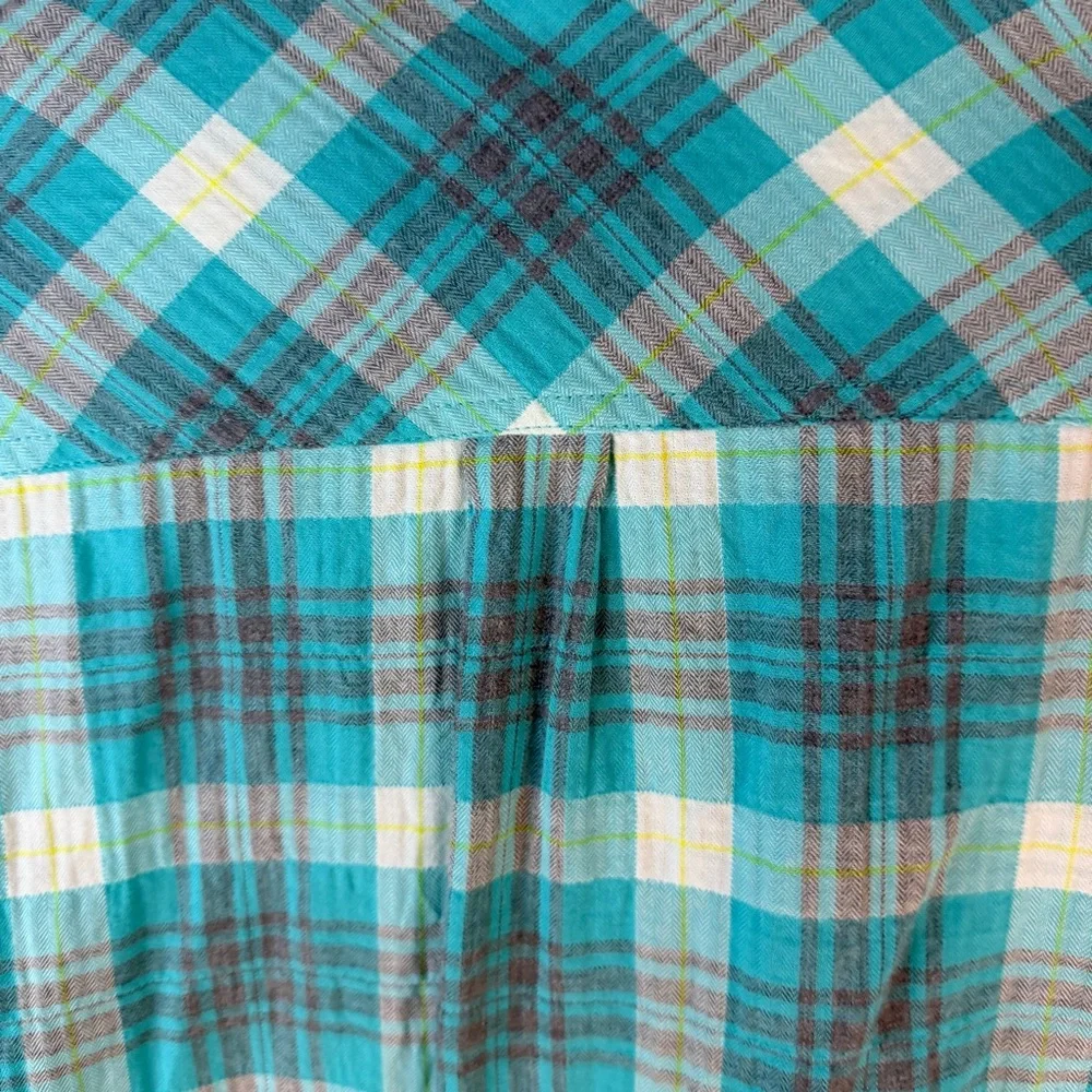 J CREW Women’s Size 8 Shirt Top Blouse Plaid Button Down Cotton Stretch